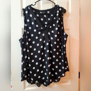 Torrid Sleeveless Polka Dot Tank Blouse